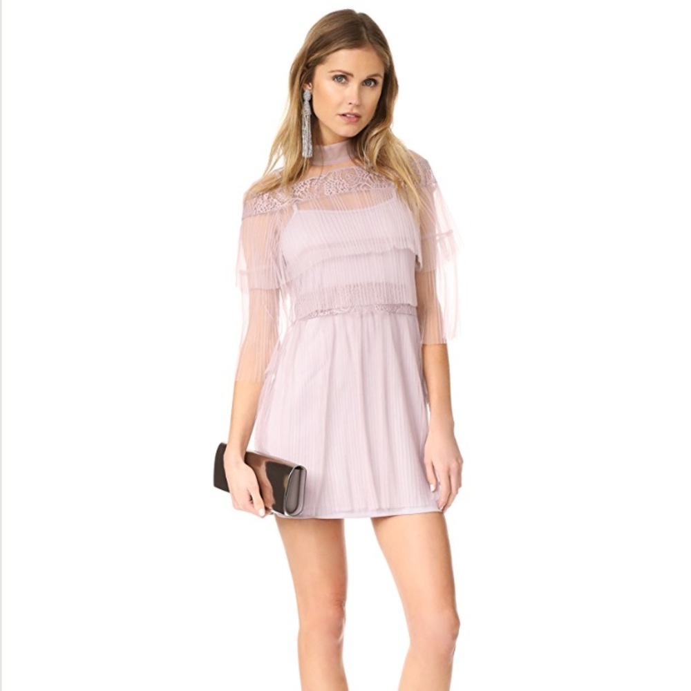 Glamorous tulle dress in dusty lilac